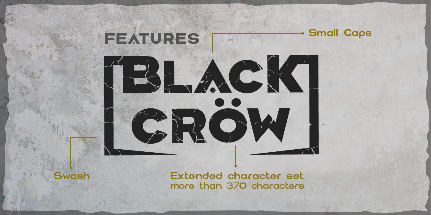 Пример шрифта Black Crow Bold